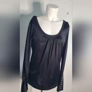 D&G dolce&gabbana -size 32/S - black jersey hoodie - shirt